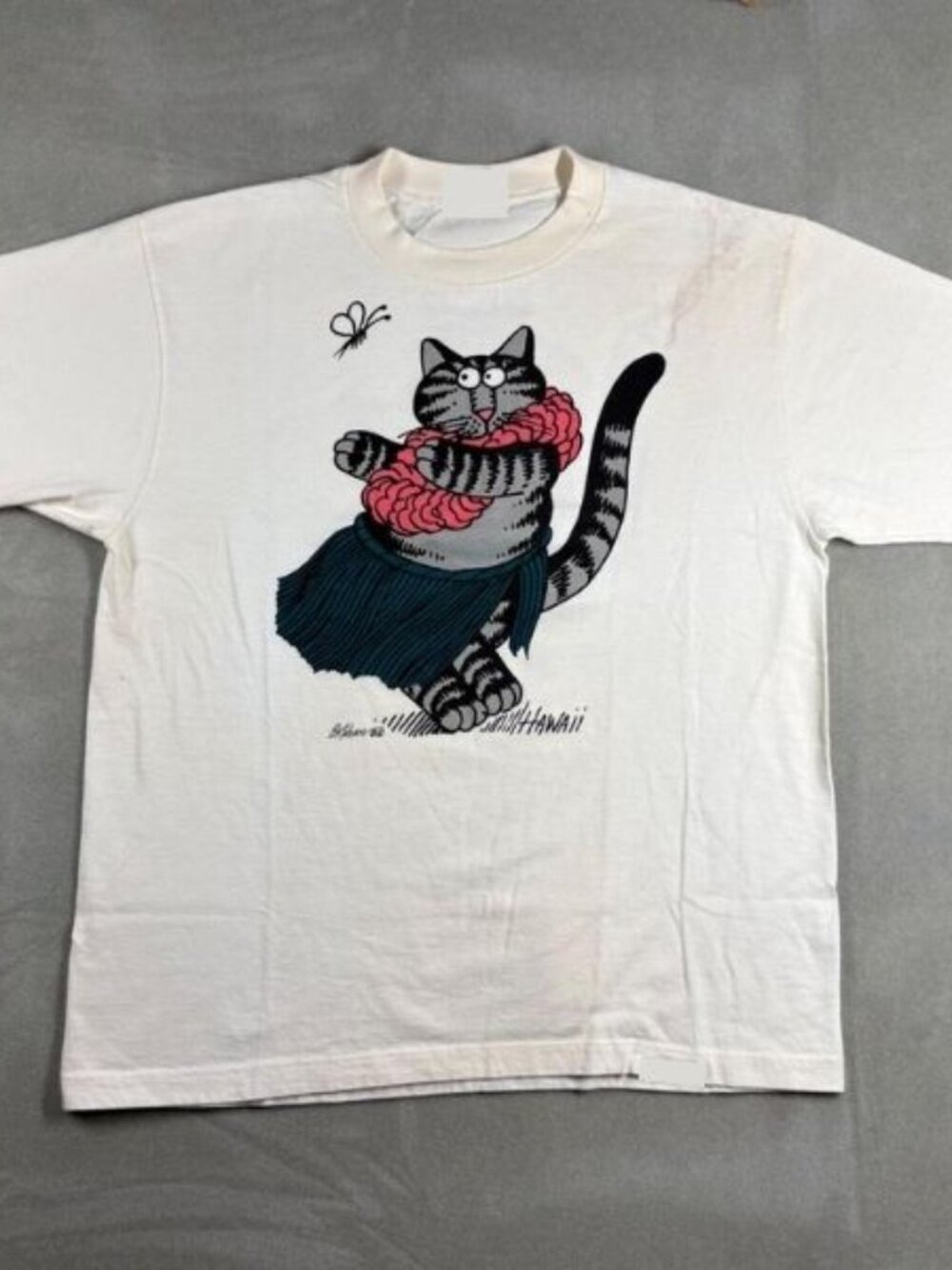 Crazy Shirts Hawaii B Kliban Cat Hula T-Shirt